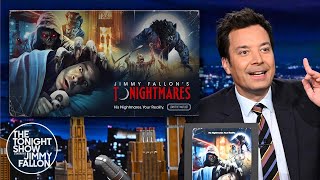 Jimmy Reveals Jimmy Fallon’s Tonightmares an AllNew Haunted Maze Experience at Rockefeller Center [upl. by Maurey95]