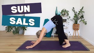 Prenatal Sun Salutations  25 minute Pregnancy Yoga class with modified Surya Namaskar [upl. by Asta]