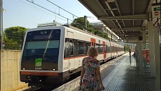 UT 213 Ferrocarrils de la Generalitat de Catalunya fora de servei parant a MartorellCentral [upl. by Anura]