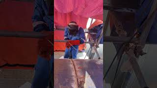 pipe cs 45quot double proses welder ol [upl. by Aihsekat]