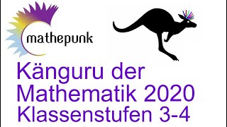 Känguru der Mathematik 2020 Klassenstufen 3 amp 4 [upl. by Akimed509]