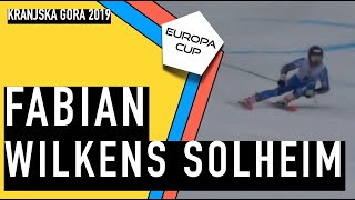 CRASH  Fabian Wilkens SOLHEIM  EUROPA CUP GS Kranjska Gora 2019 [upl. by Aikrahs]