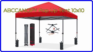 REVIEW 2024 ABCCANOPY Pop Up Tent 10x10 ESSENTIAL details [upl. by Anaeed]