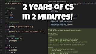 2 Years of College Computer Science in 2 Minutes [upl. by Ahterod55]