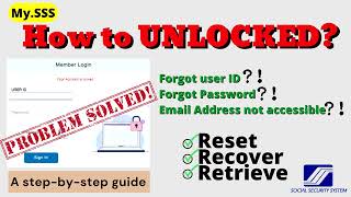 How to RESET UNLOCKED or RECOVER a locked SSS account online 2023  Your Account is locked [upl. by Eenalem]