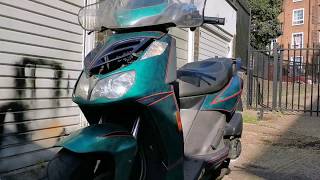 Aprilia sportcity 300 part 2 Immediately getting the bike ready for the road [upl. by Ashly]