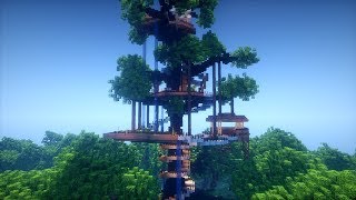 Epic Minecraft TreeHouse Minecraft Timelapse [upl. by Mellitz626]