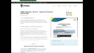 UNAD  Biología  Tarea 2 – Ingeniería Genética ¡SOLUCIÓN [upl. by Enitnemelc]