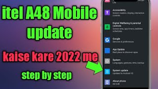 itel A48 mobile update kaise kare  how to itel A48 Mobil update [upl. by Eniroc]