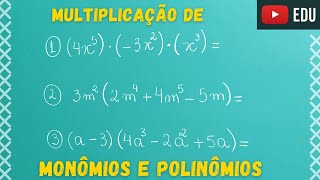 Multiplicação de Monômios e Polinômios  Professora Angela [upl. by Ylrebme]