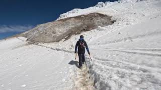 Mt Hood Hogsback to the start of the headwall 4K [upl. by Etnohs]