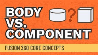 Bodies vs Components  Fusion 360 Core Concept [upl. by Jenks840]