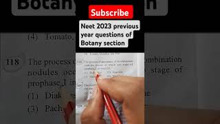 Stage of prophase 1 in meiosis neet previous year questions [upl. by Oeflein104]