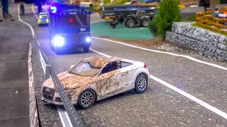 Crashed cars get rescued RC Volvo Scania DAF MAN collection [upl. by Sukhum]