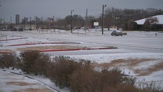 DFW winter storm Traffic outlook as sleet ice accumulates [upl. by Alludba310]