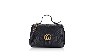 Gucci GG Marmont Matelasse Small Top Handle Bag Black [upl. by Reidar]