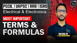 PGCIL UKPSCRRBISRO Electrical amp Electronics 📚 Most Important Terms amp Formulas By Shailendra Sir [upl. by Naillimxam692]