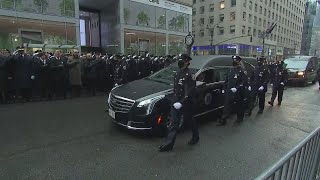 Funeral procession for NYPD Det Jason Rivera [upl. by Dihaz460]