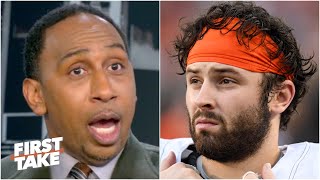 Stephen A responds to Baker Mayfield  First Take [upl. by Sakul]