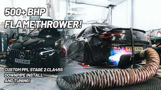 WE TURNED THIS CLA45S INTO A 500BHP FLAMETHROWER [upl. by Pronty]