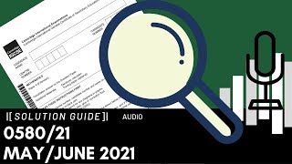 058021 MayJune 2021 Marking Scheme MS Audio Voiceover [upl. by Coulter177]