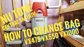 Broan Nu Tone CENTRAL Vacuum HOW TO Change BAG VX475 VX550 VX1000 NuTone [upl. by Odnamla]