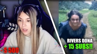 RIVERS REGALA 1 SUB por CADA VEZ que se ASUSTE viendo VIDEOS de TERROR [upl. by Niltak81]