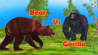 BEAR vs GORILLA 🙄Who would Win in A Fight [upl. by Klayman]