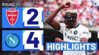 MONZANAPOLI 24  HIGHLIGHTS  Osimhen scores in sixgoal thriller  Serie A 202324 [upl. by Nylaj]