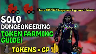 SOLO Dungeoneering TOKEN FARMING Guide  FAST TOKENS  2024 [upl. by Yenhoj698]