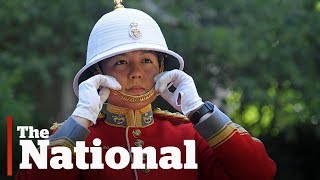 Canadian female officer leads Queen’s Guard [upl. by Annaesor212]