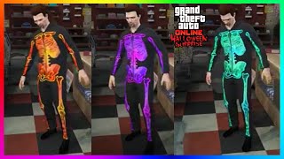 UNLOCK Skeleton Outfits NEW Halloween Event FREE Clothing UFO GTA 5 DLC 2024 GTA Online Update [upl. by Newnorb]