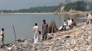 Cremation at Aghori cremation ground in Haridwar [upl. by Adler]