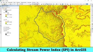 Calculating Stream Power Index SPI in ArcGIS  DEM [upl. by Dell]