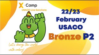 USACO 2023 Feb Bronze Problem 2 Live Solution [upl. by Atelokin]