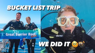 BUCKET LIST DAY 🥹 scuba diving  the great barrier reef  whitsundays vlog [upl. by Yejus]