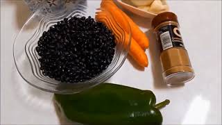 FRIJOLES NEGROS CARAOTAS  RECETA VEGANA  VEGETARIAN BLACK BEANS [upl. by Nirik]