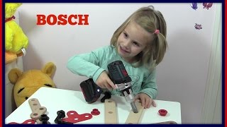 BOSCH Akkuschrauber  Bohrmaschine für Kinder ♥ Review amp Vorführung [upl. by Dauf]