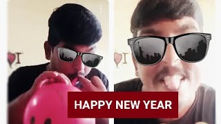 happy New year monkey by funny video 🤣🤣🤣 [upl. by Sabas]