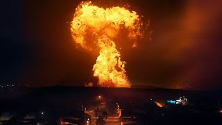 Incredible volcanic eruption in Colombia Column of fire due to methane explosion [upl. by Navonod]