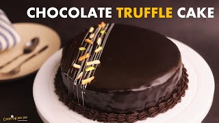 Best Eggless Chocolate Truffle Cake Recipe No Oven  Step by step Truffle Cake  Cooking for joy [upl. by Suelo]