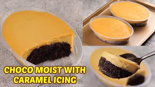 Rich and Delicious Choco Moist Cake with Caramel Icing Recipe [upl. by Mahgirb327]