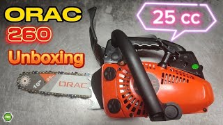 ORAC 260 benzinli budama testeresi kutu açılımı  Small chainsaw unboxing chainsaw [upl. by Broder]