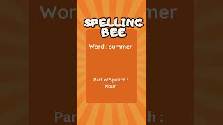 Spelling Bee Words for Kids  Fun and Easy Spelling Practice spellingbee wordoftheday phonicsfun [upl. by Anihcak255]