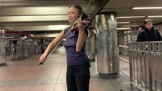 Street Violin Improvisation  Next Step  Jia Doughman [upl. by Ruddie]