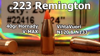 223 Rem  40gr VMAX with VV N120 amp N133 [upl. by Emlen412]