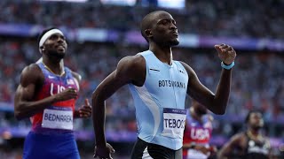 Letsile Tebogo wins Mens 200m Final Race at Olympics Paris 2024 winning Gold for Botswana [upl. by Ised]