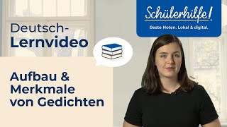 Aufbau und Merkmale von Gedichten  Gedichtanalyse 🎓 Schülerhilfe Lernvideo Deutsch [upl. by Eitnom]