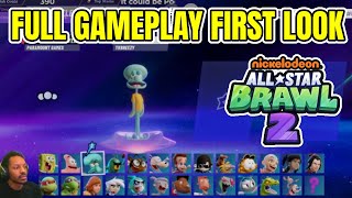 Nickelodeon All Star Brawl 2 FIRST LOOK At The Menus Characters Select Screen amp Full Gameplay [upl. by Aihsik]