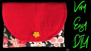 DIY Cute Credit CardCoins Wallet Sewing Tutorial For BeginnersHow To Make The Most Easiest Wallet [upl. by Jeff]